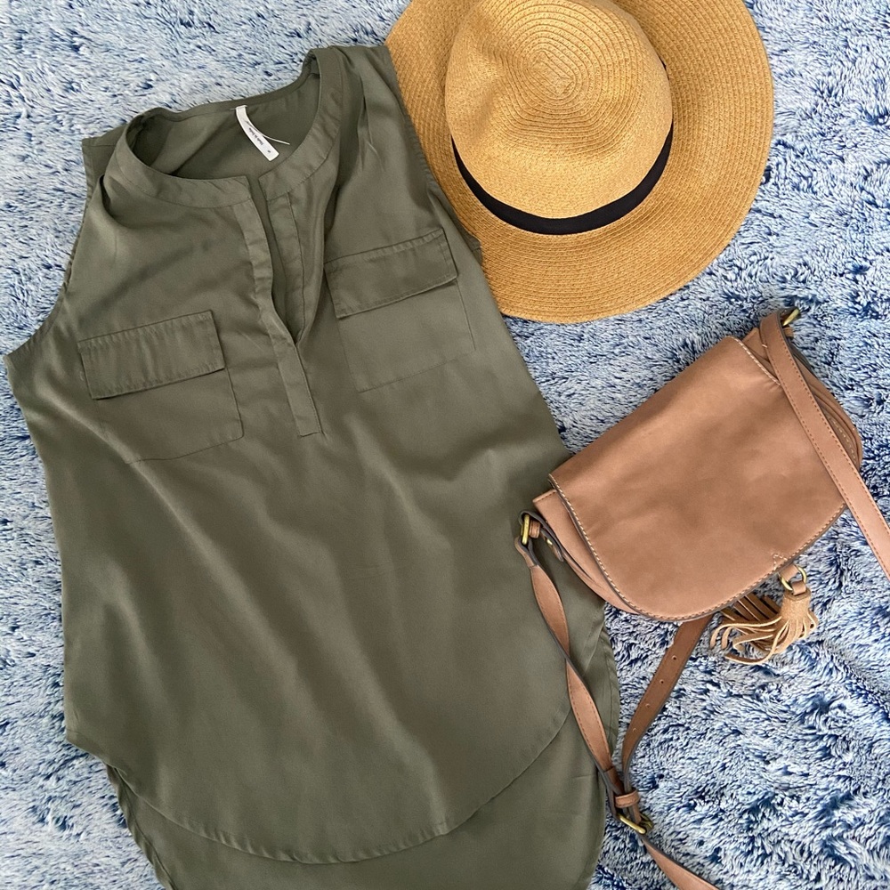 Olive tunic top